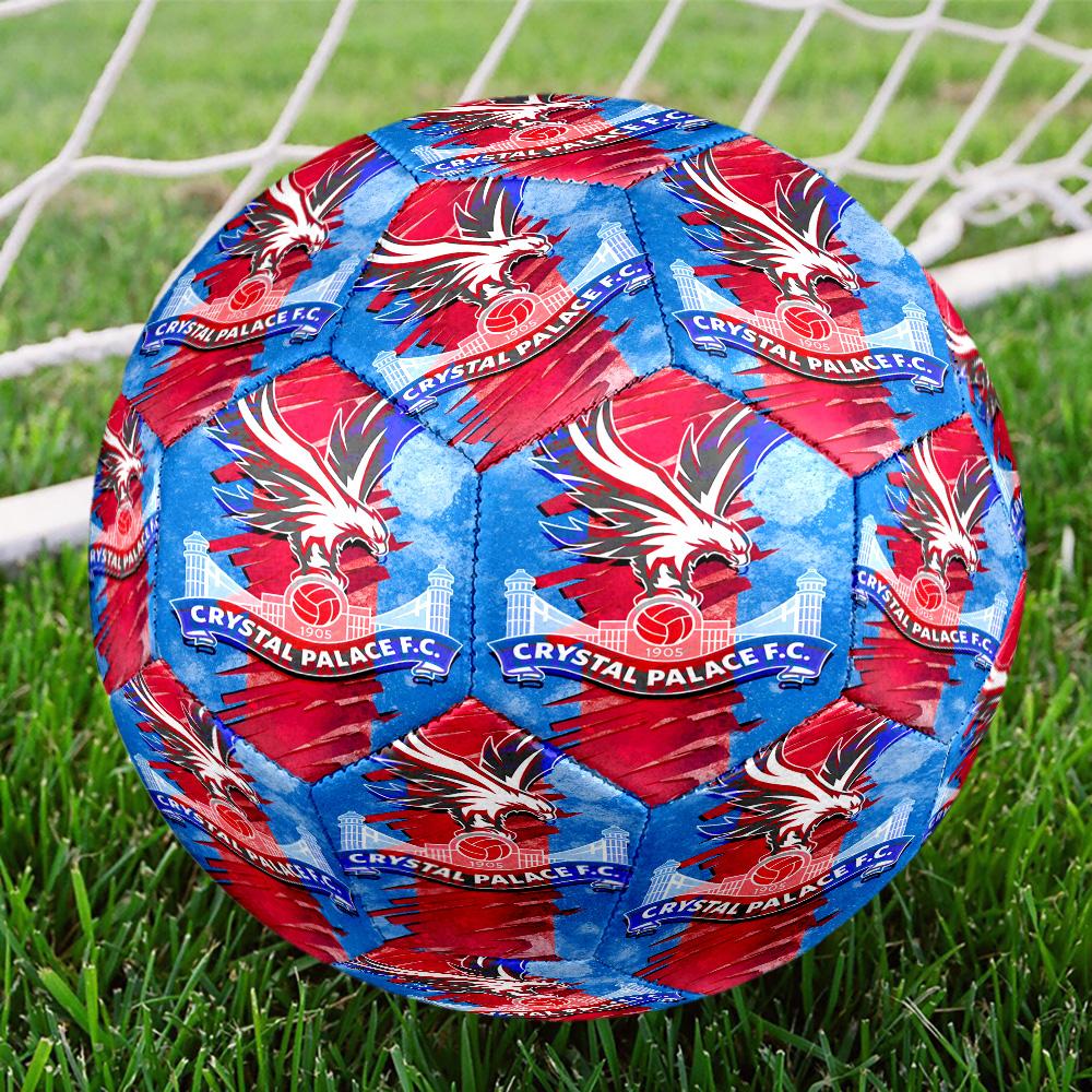 Crystal Fc Crest Printed Size 5 Soccer Balls, High-Quality, Anti-Slip, Protective Football, A Unique Gift , Birthdays, Christmas Gifts