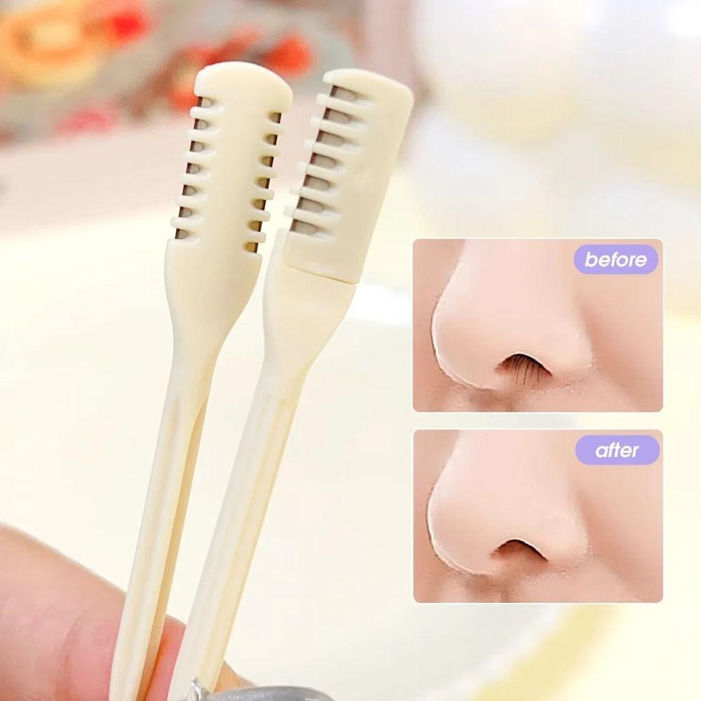 5PCS/10PCS 360 Degree Nostril Cleaning Trimmer Portable Nose Hair Scraper  Hair Removal