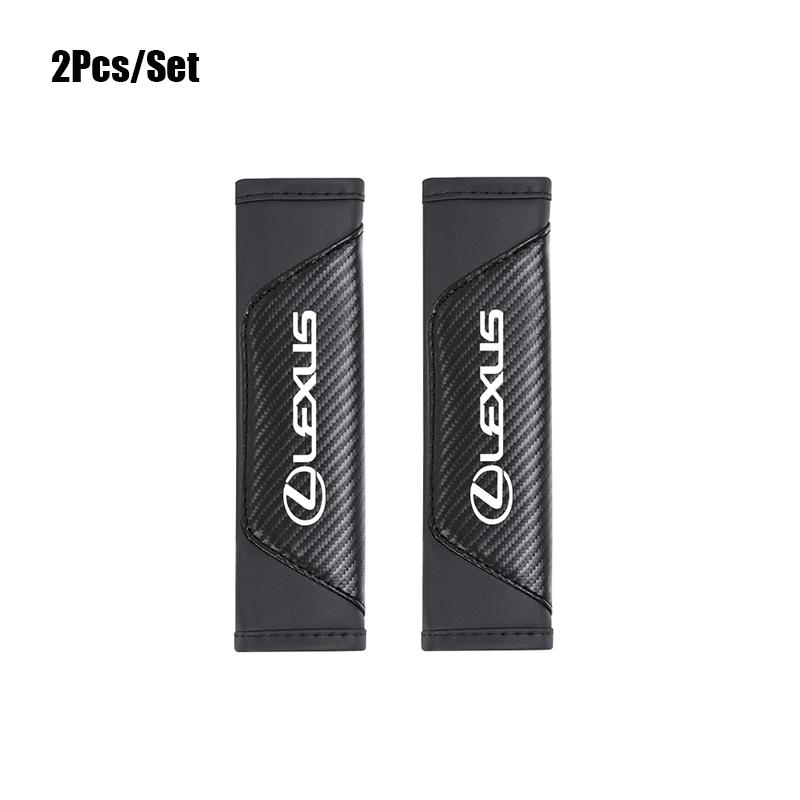 JEQS5 2Pcs Car Seat Belt Covers Shoulder Protection Pad Accessories For Lexus F SPORT ES RX NX LS UX LM LX GX LC RZ IS CT GS RC HS SC