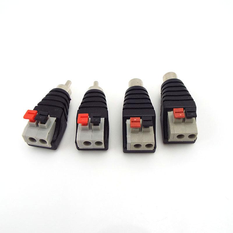 Аудио RCA мужской женский адаптер разъем для динамика клеммный провод кабель A/V к штекеру RCA женский разъем RCA пресс для кабеля