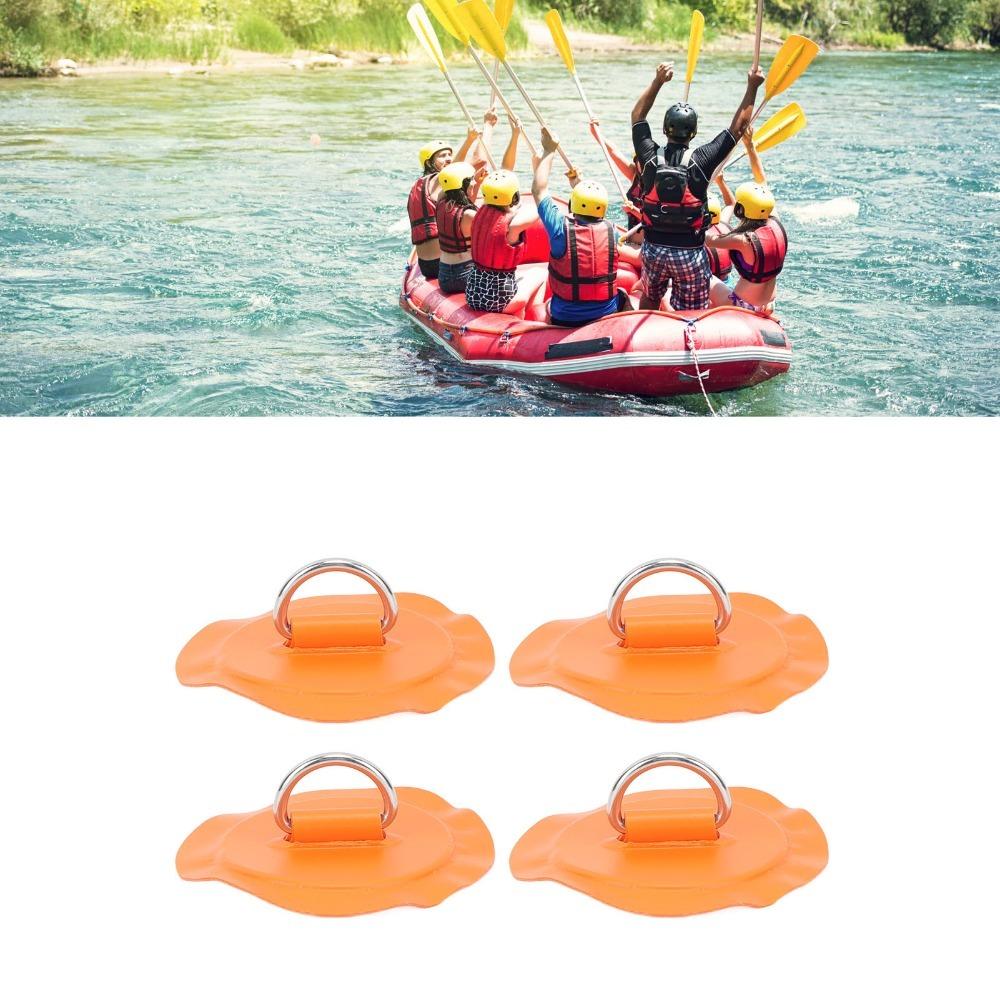 4PCS Round PVC Patch Lightweight Inflatable Boat D Ring Durable Kayak D Ring for Kayak