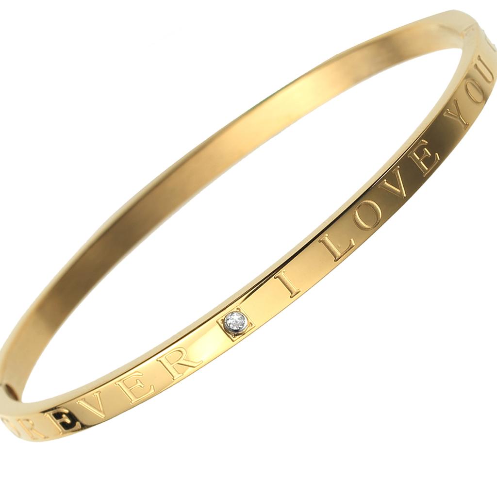 Micro -Embedded Bracelet Eternal Love Titanium Steel Gold -Plated Buckle Simple And Versatile Bracelet