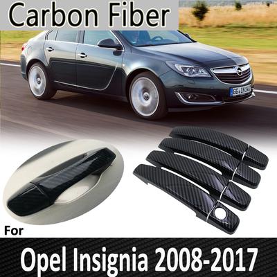 Черное углеродное волокно для Opel Insignia A MK1 2008 ~ 2016 2013 2014 Vauxhall Holden Buick Regal, крышка дверной ручки, автомобильные аксессуары