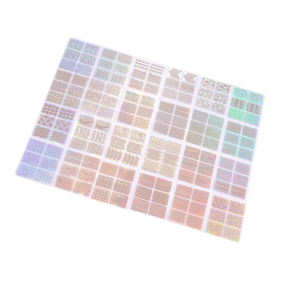 Набор из 24 листов Новые наклейки для нейл-арта Полые переводные наклейки для ногтей Аксессуар для маникюра Украшение