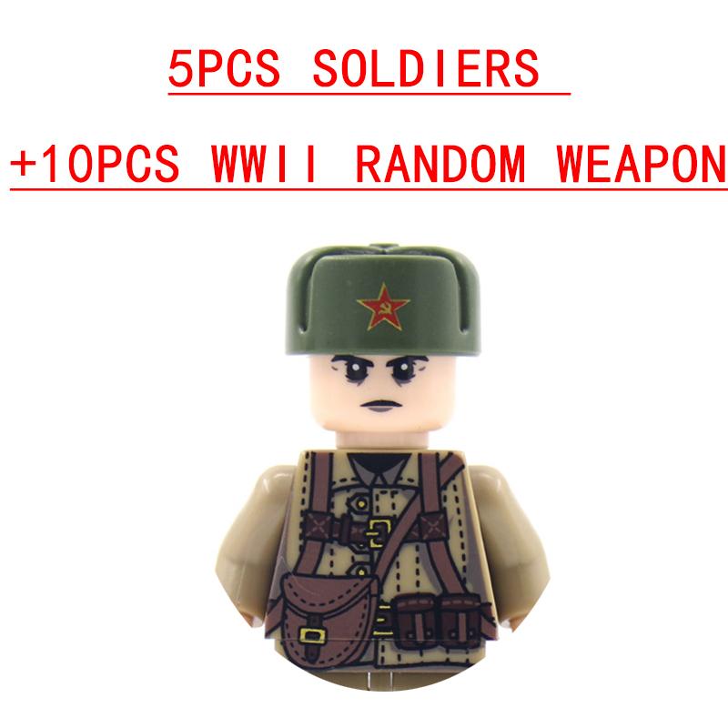 Нетоксичные 25/50/100 шт. Вторая мировая война Военные Армия Полиция Солдат Swat Оружие Пушка Строительные Блоки Фигурка Moc Аксессуары Модельные Кирпичики DIY Игрушка