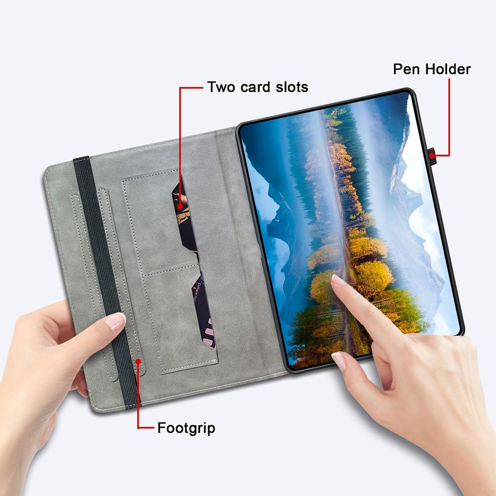 Plum Blossom Pattern Flip Wallet PU Leather Tablets Case with For Samsung Tab A 10.1/Tab A 8.0/Tab S6 Lite/Tab S7/Tab S8/Tab S9/Tab A7/Tab A8/Tab A9..