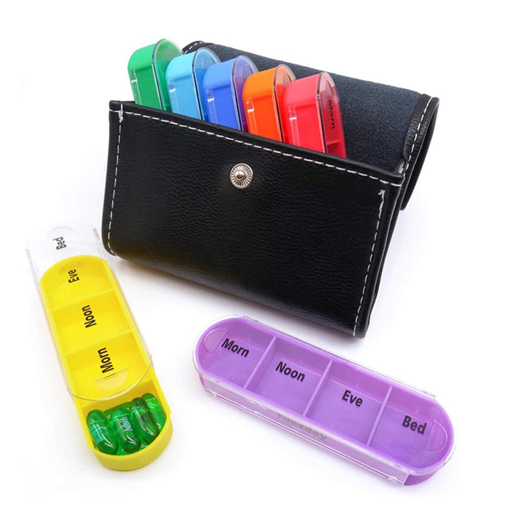 Pill Organizer for Travel Weekly Pill Box 7 Day Pill Case Daily Medicine Organizer