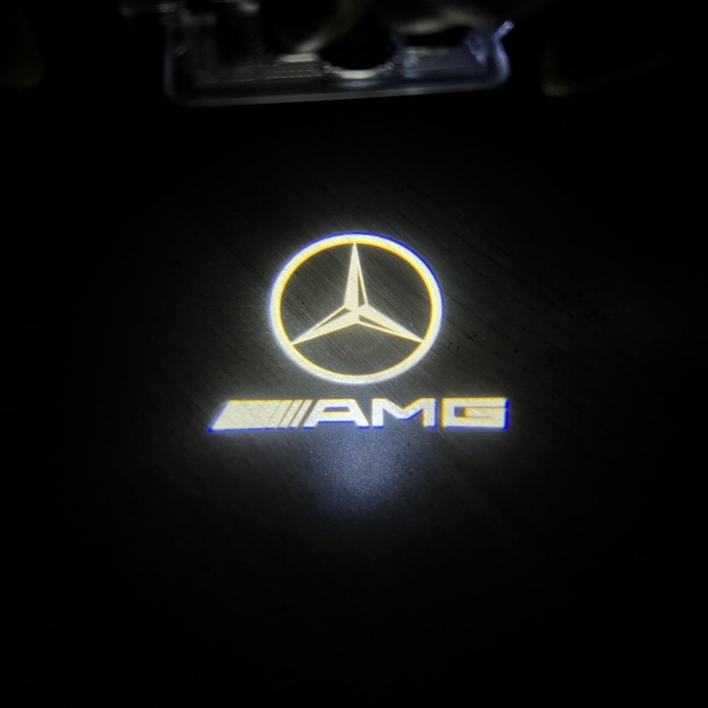 ERS3 2025 Hot Car door Ghost lamp AMG logo welcome light for Mercedes-Benz GLK250/280/300/350 projector B-BLASW245/A W168 W169 lighti