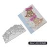Irregular Lace Greeting Card Border Metal Silvery Stencil Embossing Cutting Dies For Diy Scrapbooking Paper Album Cards Making