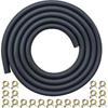 Топливный газовый шланг 1/4 ID подходит для Briggs & Stratton Craftsman MTD Kawasaki Kohler Малые двигатели Генератор Мотоспорт с 20 хомутами Резина Черный 8