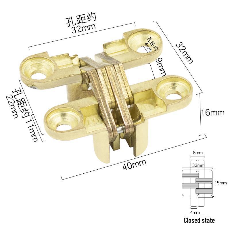 Thickened Stainless Steel Concealed Cross Hinge for European Folding Doors