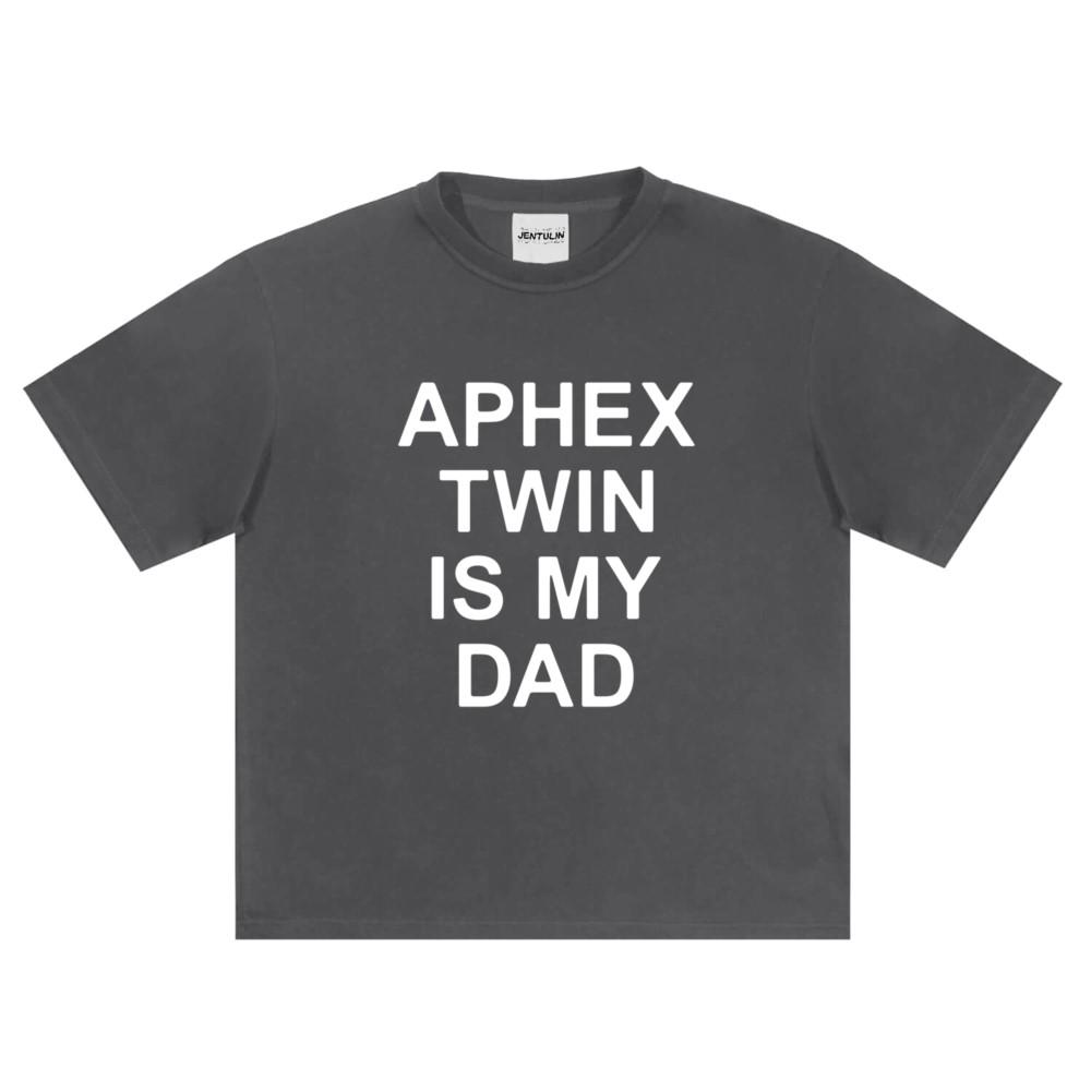 Панк Футболка с принтом Aphex Twin Оверсайз Мужская Хип-Хоп Уличная одежда Харадзюку Одежда Готика Буквы Короткий рукав Топы Хлопковые футболки Y2k