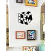 1pc Magic Cube Iron Metal Wall Decor, Black Large Size Hanging Metal Wall Decor, Can Be Used As Valentine's Day,