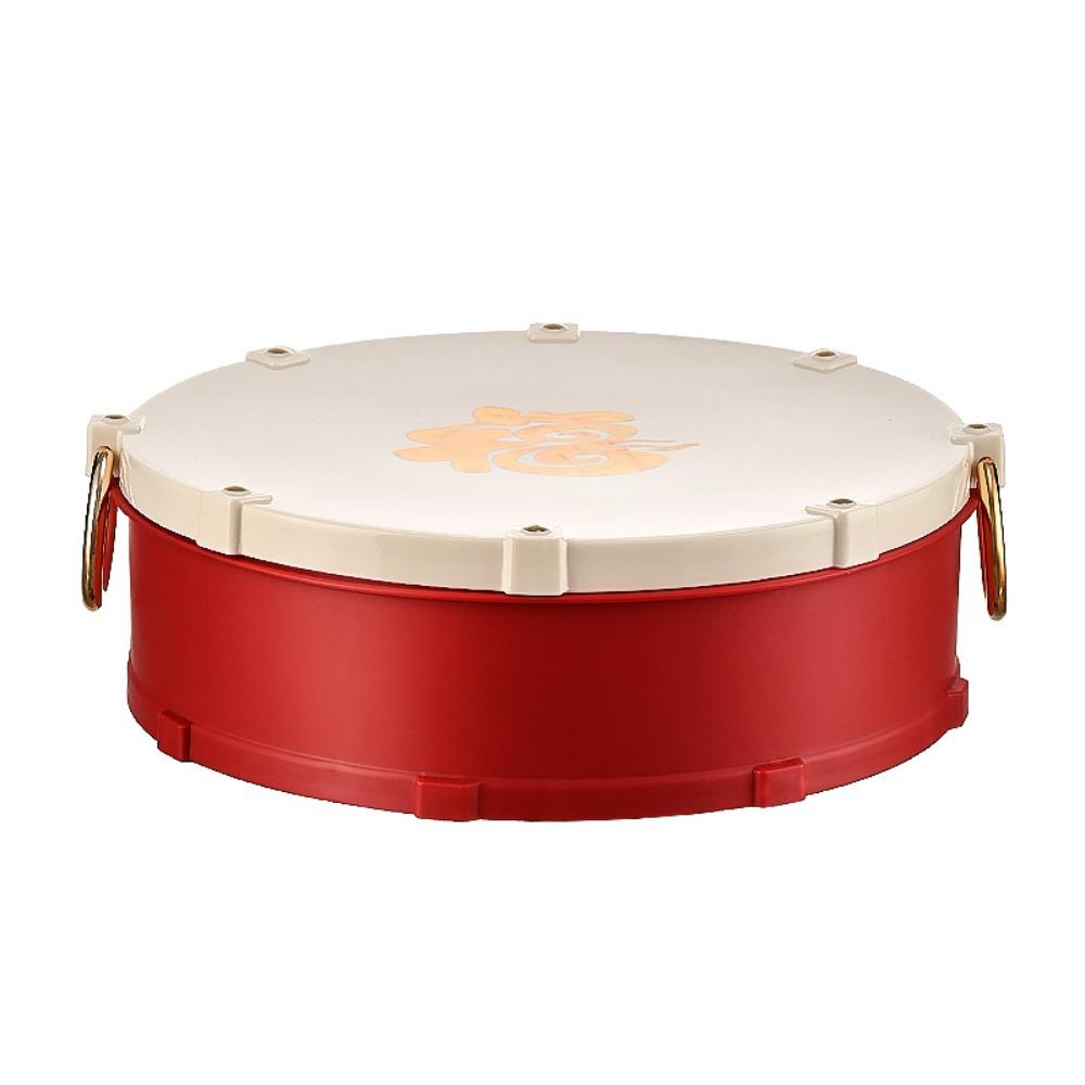 7-Compartment Drum Shape Nut Serving Tray Dustproof Round New Year Candy Box with Lid Sealed Fruit Plate Biscuit