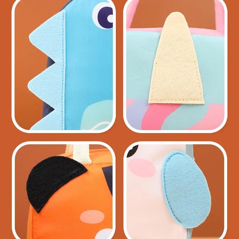 Cartoon Children's Lunch Bag Thermal Insulation Aluminum Film High Quality Waterproof Oxford Cloth Portable Lunch Bags Tote New