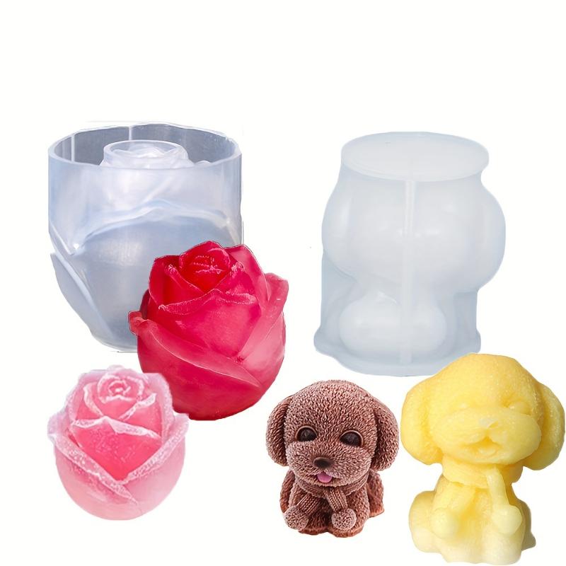 3D Teddy Dog Head Candle Silicone Mold DIY New Poodle Crafts Plaster Decoration Resin Soap Making Tool Handmade Candle Molds Kit