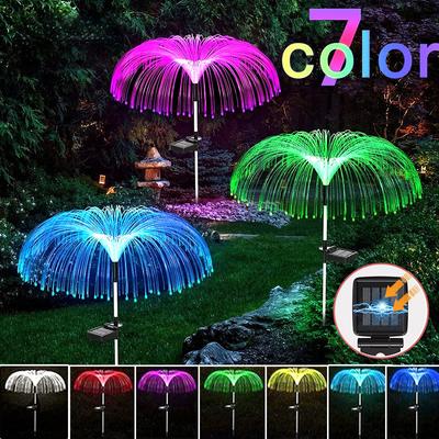2023 солнечная светодиодная лампа уличная лампа для газона в форме медузы IP65 водонепроницаемый садовый рождественский свет RGB Хэллоуин Рождественское украшение садовый светильник Taraxacum