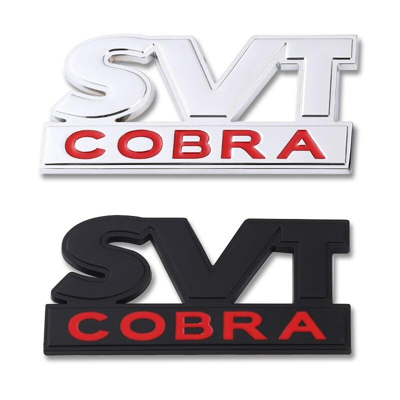 Автомобильная наклейка SVT COBRA, передняя решетка капота, эмблема, значок, задний багажник, 3D автомобильные наклейки для Ford Mustang Shelby SVT Cobra