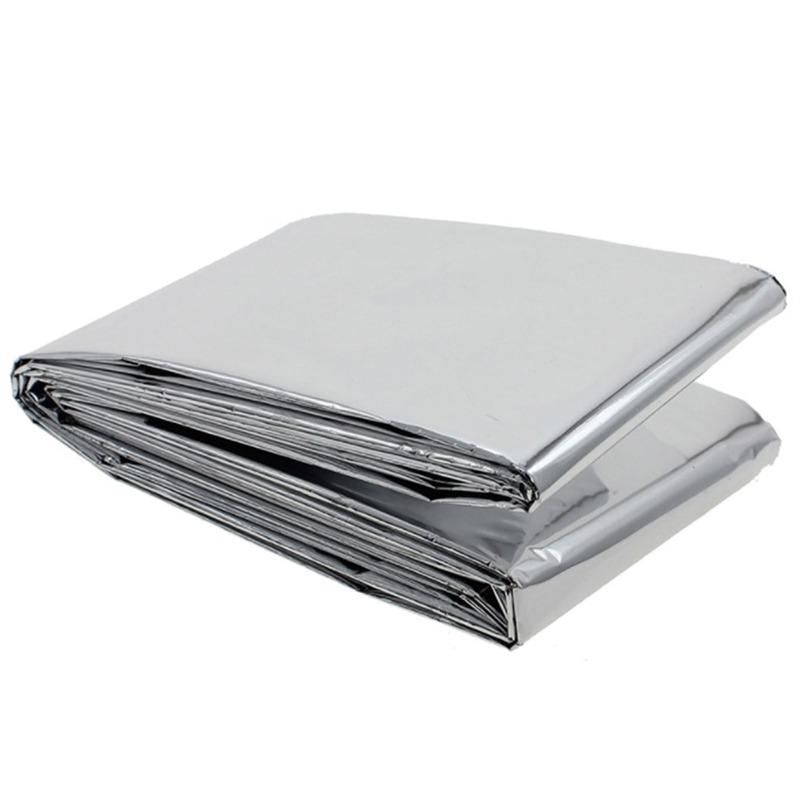 Светоотражающее золото/серебро термофольга аварийное одеяло для выживания для активного отдыха