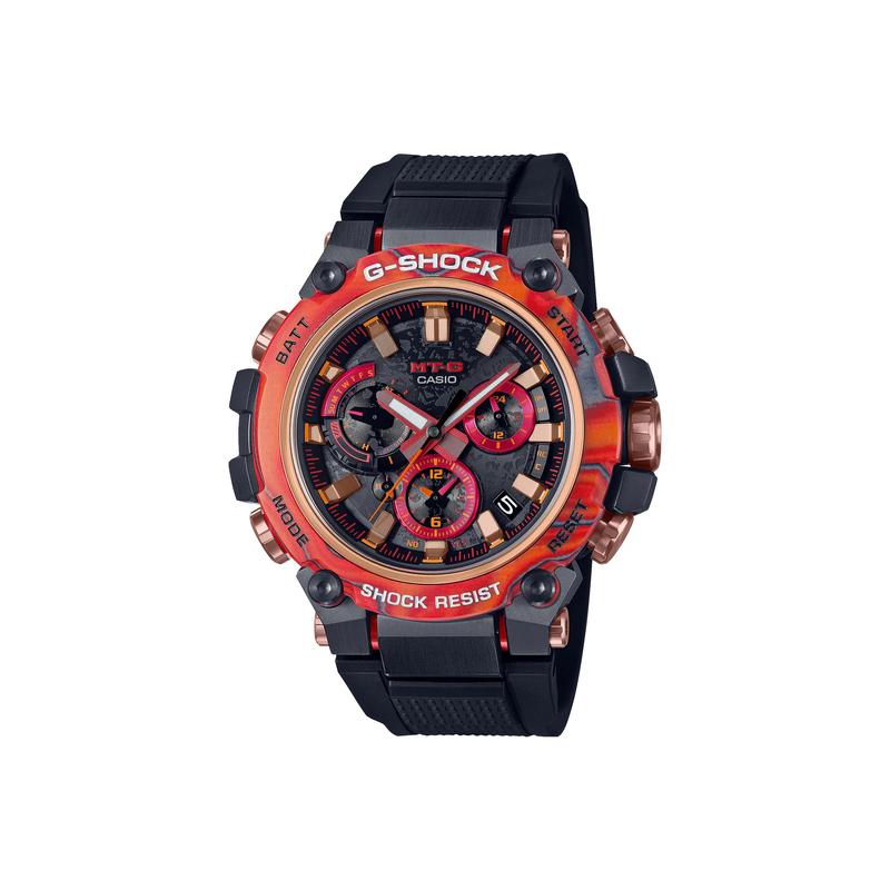 Casio Серия MT-G 40-летие Серия Dahongyan Водонепроницаемость 200 метров Кварцевый механизм на солнечной батарее Ремешок из смолы Японские и корейские часы MTG-B3000FR-1AJR