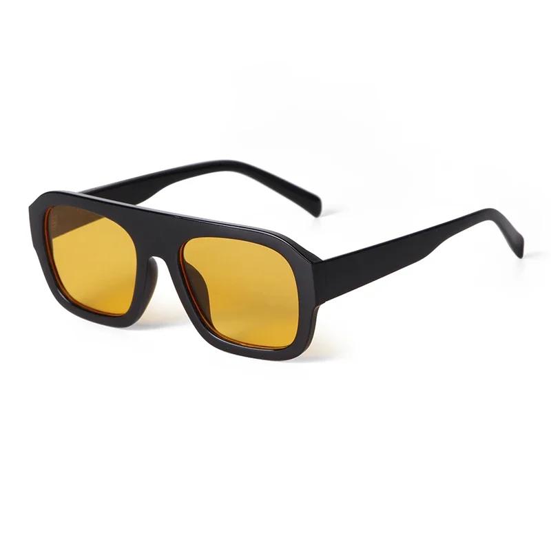 STORY Модные Плоские Сверху Большие Квадратные Солнцезащитные Очки Женские Мужские Новый Дизайнер Трендовые Леопардовые Синие Линзы Оверсайз Солнцезащитные Очки S3917