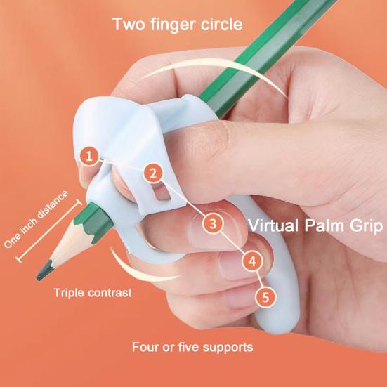 4 шт. детский держатель для карандашей эргономичный дизайн ручка корректор карандаши практика письма силиконовые накладки на пальцы помощь при захвате ручки