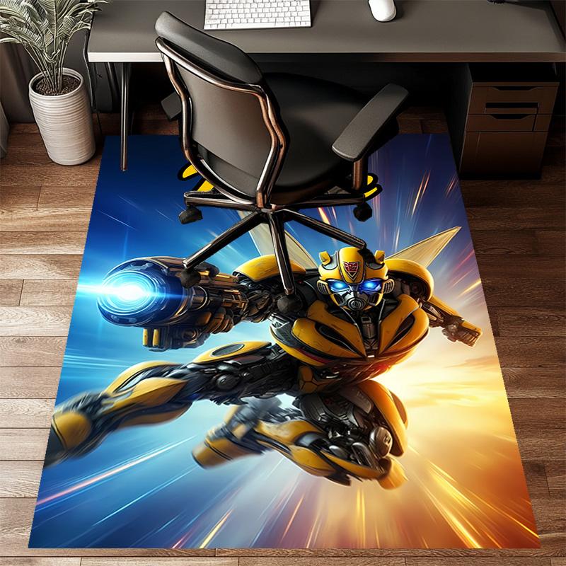Custom Bumblebee Mat Personalized Name, Polyester Washable Indoor Entryway Rug, Gift for Christmas, Easter, Thanksgiving Day