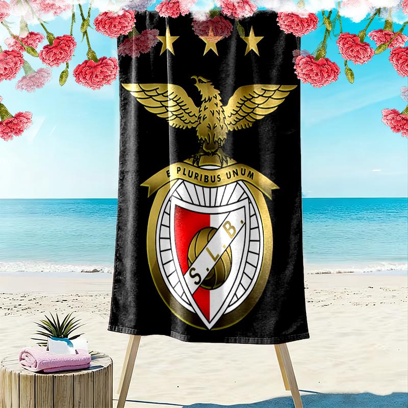 1 шт. Пляжное полотенце SL Benfica, Яркое пляжное полотенце, Подходящее для активного отдыха на природе, Кемпинга, Пеших прогулок