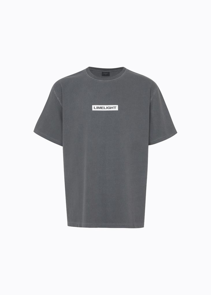 Футболка с пигментным логотипом LIMELIGHT APPAREL (Уголь/Белый)
