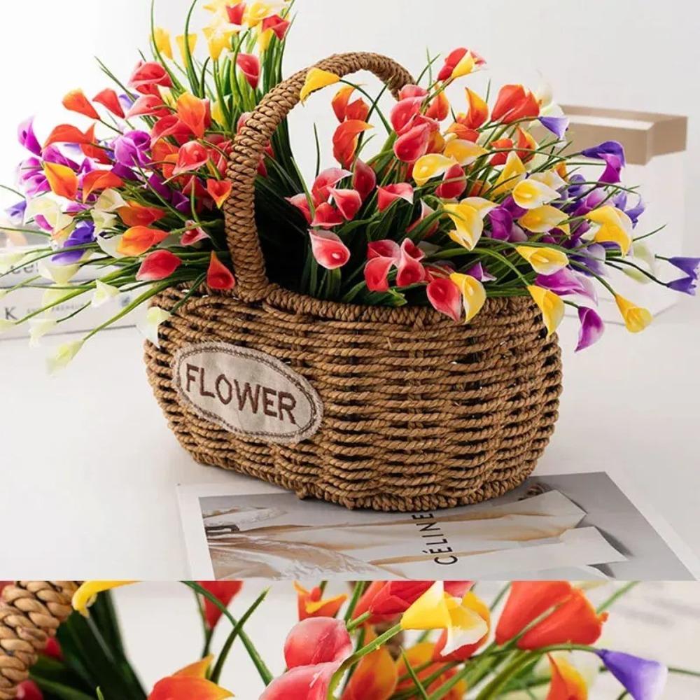 1/2/5Pcss Plastic Calla Lily Artificial Flowers UV Protection Fake Plant Fake Flowers Indoor Decor