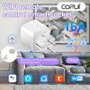Corui Tuya Wi-Fi Smart Plug 16a/20a Розетка EU Монитор мощности Функция синхронизации Поддержка Smart Life App Control Alexa Google Home
