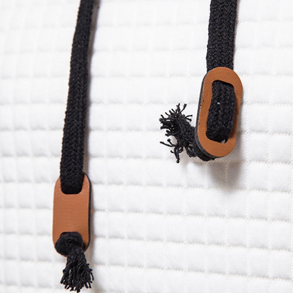 Мужская модная повседневная однотонная жаккардовая стеганая толстовка с длинным рукавом в клетку Amazon для мужчин