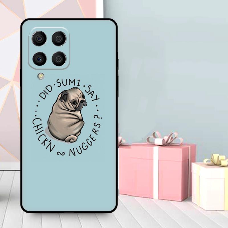 Смешной мультяшный чехол с мопсом для Samsung Galaxy M06 M11 M31 M14 M34 M54 M12 M32 M52 M15 M13 M16 M36 M56 M53 M35 M55