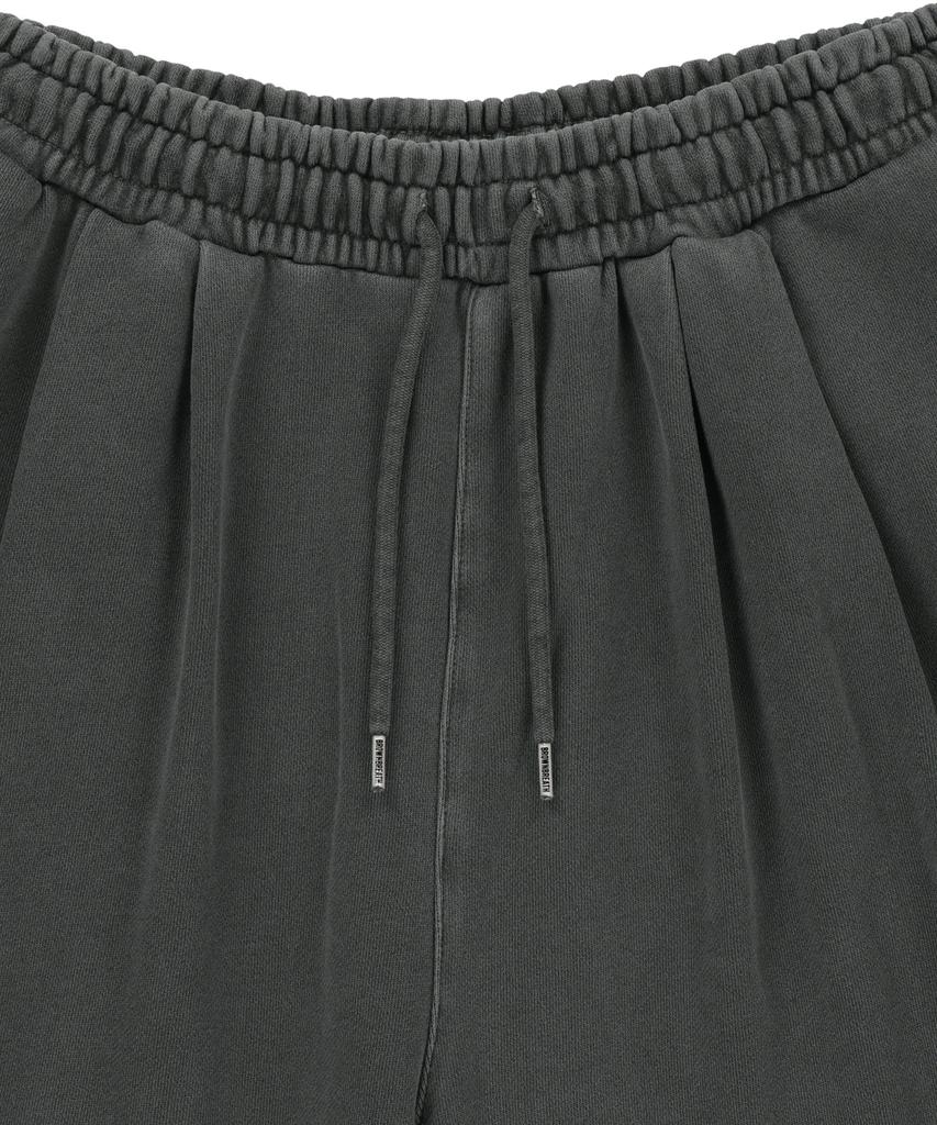 BROWNBREATH Tag Pigment Sweat Shorts - Charcoal