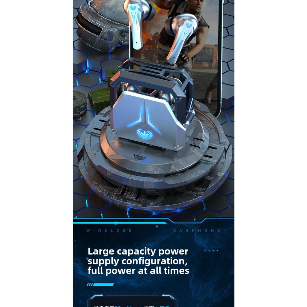 Наушники TWS Bluetooth, беспроводные наушники, стереонаушники True Wireless, HiFi-звук с подсветкой, игровая гарнитура