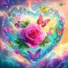 Full Square Round Diamond Embroidery Love Rose Flower New 2025 Painting Butterfly Cross Stitch Fantasy Mosaic Wall Art