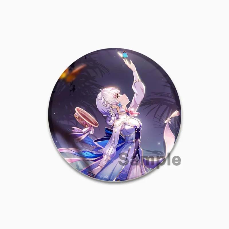 32/44/58 мм значок Камисато Аяка из мультфильма милые жестяные броши ручной работы креативные эмалевые булавки для одежды рюкзак подарочные ювелирные изделия аксессуары