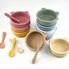Waterproof Silicone Suction Bowls Flexible Feeding Bowl Set Feeding Tableware Learning To Eat