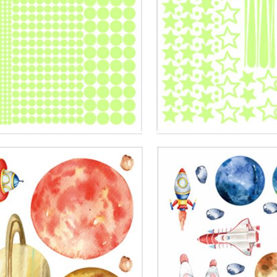 3D водостойкие светящиеся звезды, набор светящихся привлекательных наклеек из ПВХ в темноте, настенные наклейки для дома