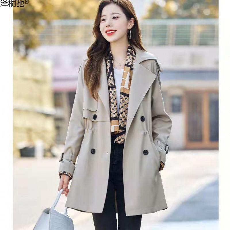 Windbreaker Coat for Women Spring and Autumn 2024 New Mid-length Niche Slim Temperament Casual Coat