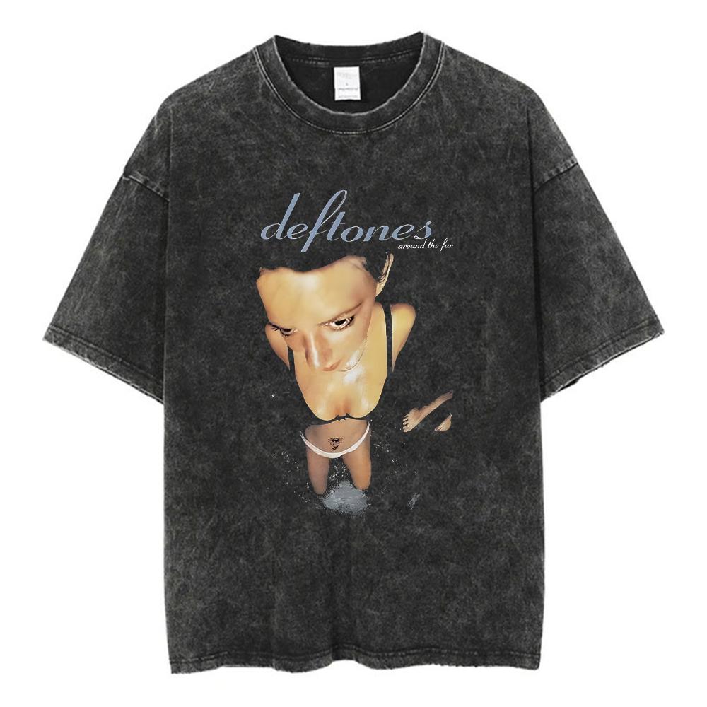 Deftones BandDiamond Eyes Music Album Cover TShirt Metal Rock Clothes Cotton Vintage Short Sleeve Tees For Men Plus Size Tops