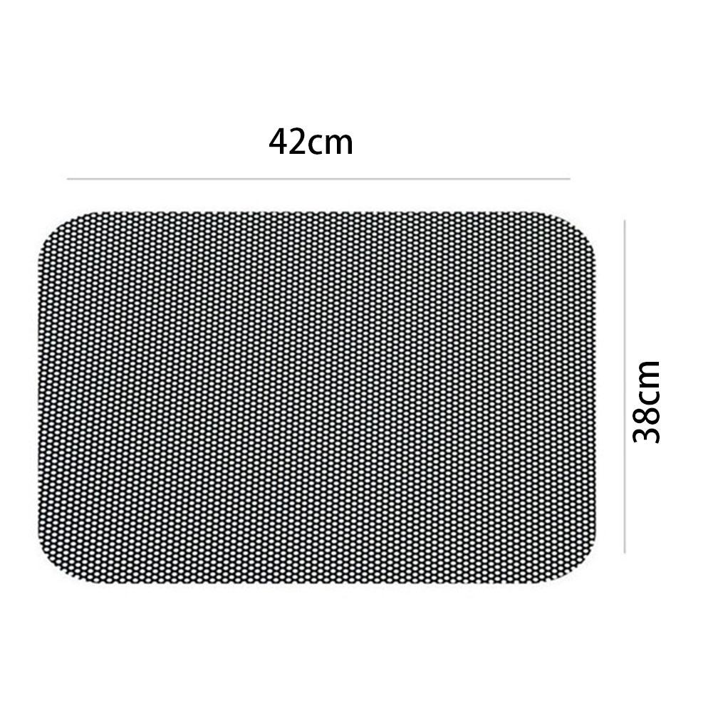 2Pcs 42x38cm DIY Car Stickers Sun Shades Sun Protection Window Cover Black PVC Sunshade Side Window Shield with Small