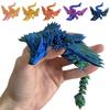 3D Home Printing Crystal Dragon Chinese Movable Flying Dragon Home Office Desktop Craft Ornament Decor Creative Gift for Kids