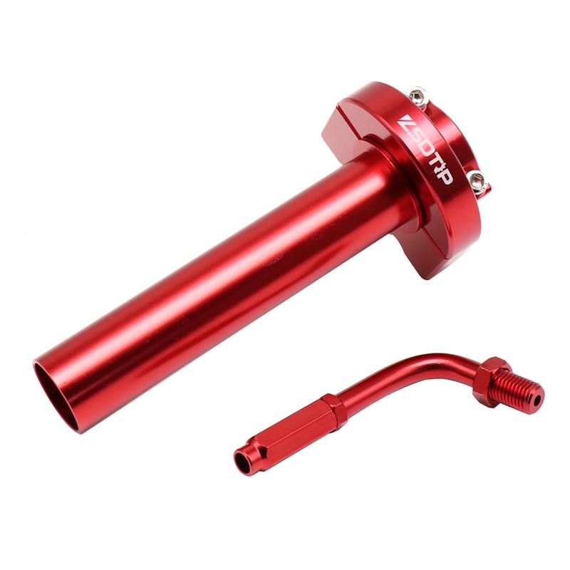 ZSDTRP 22mm Universal CNC Aluminum Accelerator Throttle Twist Grips with adjusting screw Handlebars For Motorcycle Moped Scooter Throttles 2