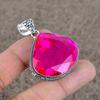 Pink Rubillite Gemstone Handmade 925 Sterling Silver Jewelry Pendant 1.89" KKG-70