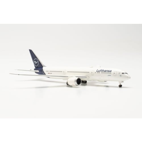 Модель самолета Herpa Lufthansa Boeing 787-9 Dreamliner - D-ABPD Франкфурт Масштаб 1:500, Металлическая миниатюра без подставки, Сборка моделей, Коллекционное издание