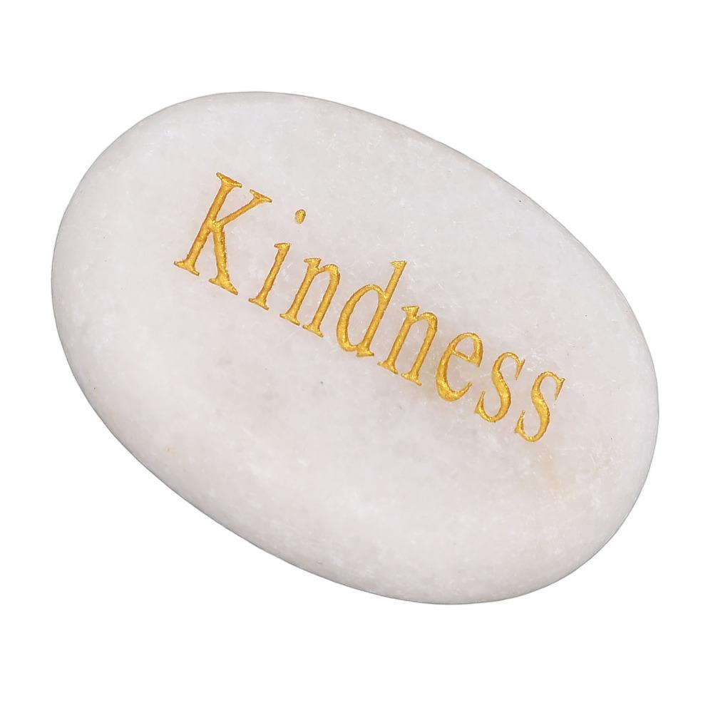 1pcs Engraved Letters Palm Stone Oval Shape Inspirational Stone Pocket Rock Stress Relief