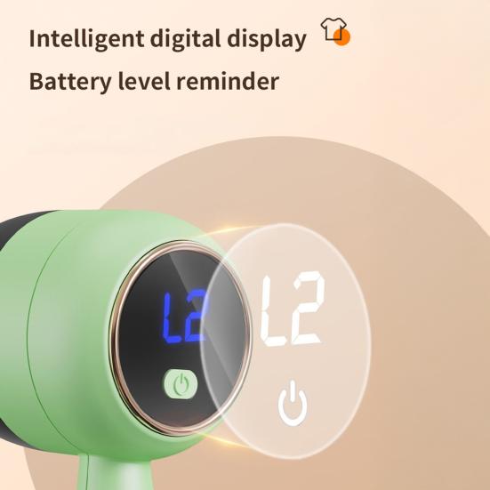 Lint Trimmer Fabric Shaver Electric Lint Remover with 6-Blade Cutter Adjustable Speed LED Display Rechargeable USB Charging Handheld Fabric Shaver