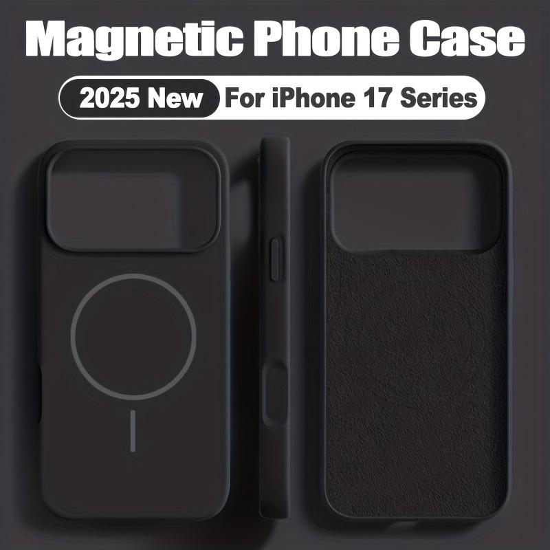 Жидкий силикон Для чехла телефона Magsafe Для iPhone 17 Pro Max 17Pro Air Оригинальный Магнитный Беспроводная зарядка Защитный Мягкий чехол