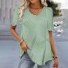 Spring Vintage Women's V Neck Short Sleeve T Shirt For Women Loose Tops 3d Printing Summer Tees Shirts Oversized Female Clothing